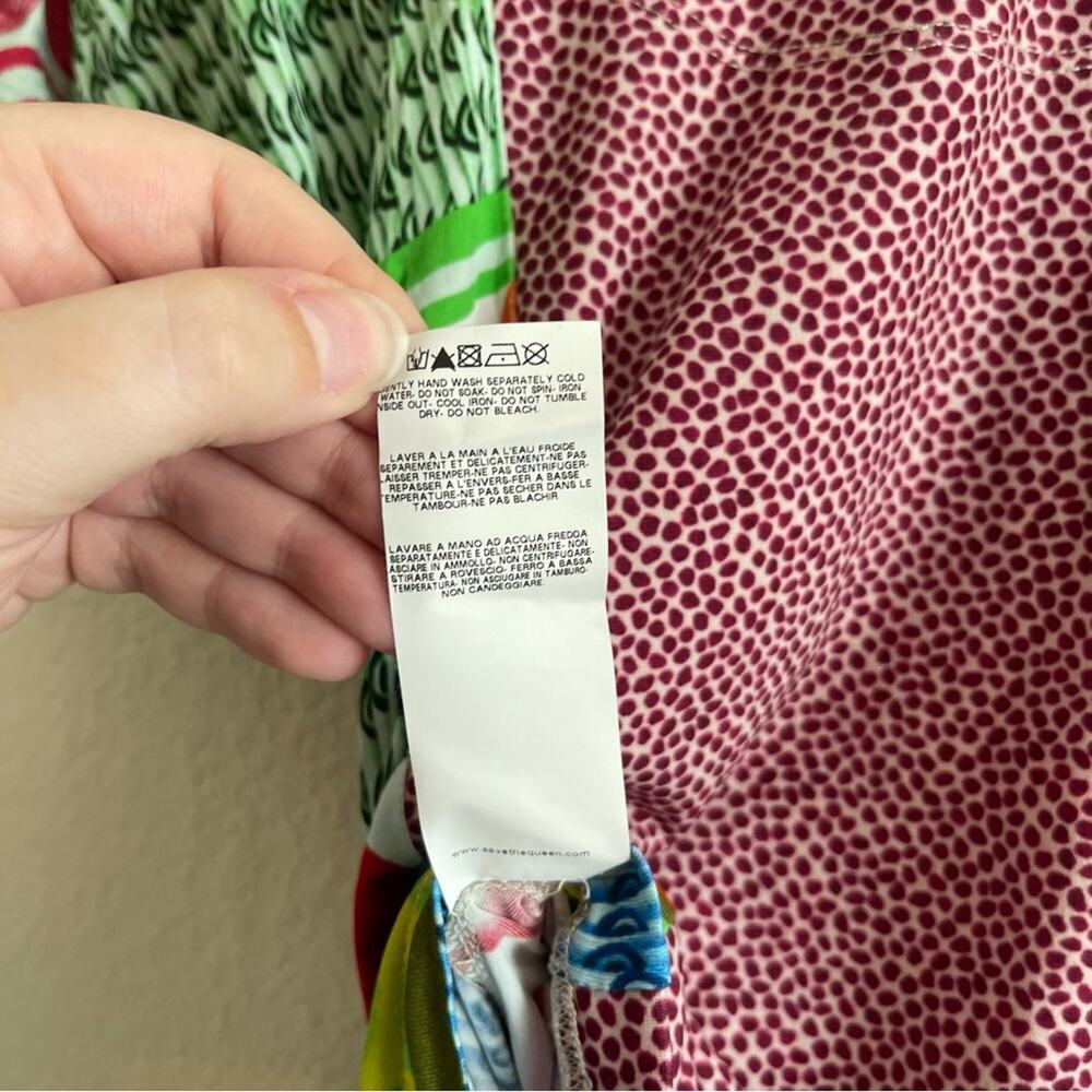 Save The Queen Patchwork Pattern Colorful Maximal… - image 9